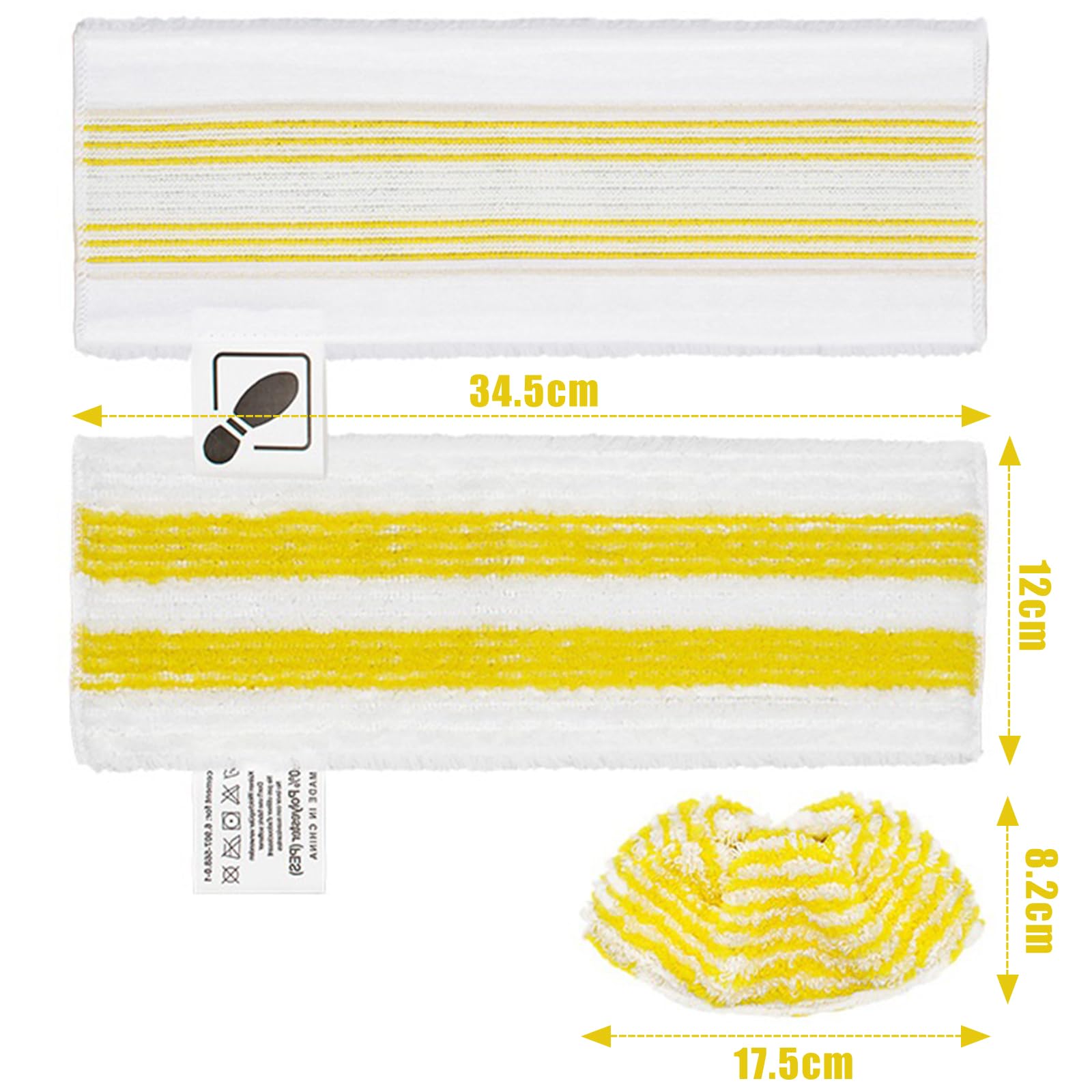 Lot de 6 pour Kärcher EasyFix Bonnettes Nettoyeurs Vapeur Serpillere Recharge Kit, pour Kärcher EasyFix SC 2, SC 3, SC 4, SC 5 Microfibre Lingette (4 Lingettes et 2 Couverture)