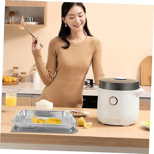 Miniatura 7 de 1 juego de cestas colador de alimentos contenedores airfryer bandeja para freír con cesta cesta de freidora cesta de freír profunda cesta de freír
