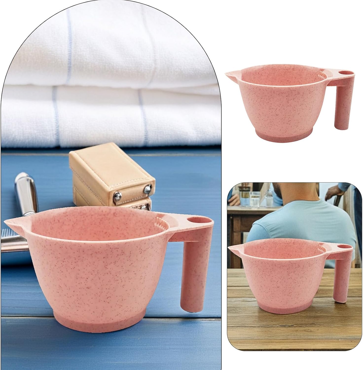 MERRYHAPY 2Pcs Portable Hair Dye Mixing Bowl Color Mixing Bowls for Hair Salon Use Ideal for Hair Coloring and Tinting Includes Hair Dye Brush for Easy Application