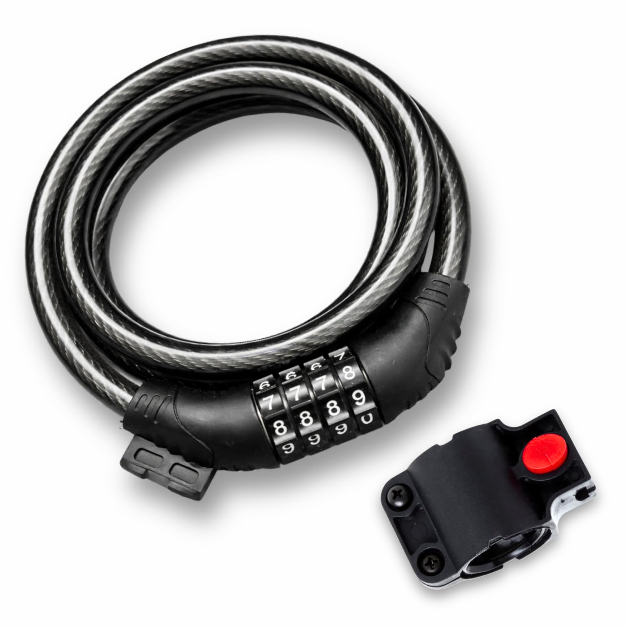 PRO365 Bike Cycle Cable Lock, 4-Feet Heavy-Duty Anti-Theft Lock with Resettable Combination | Numeric Code Lock with Mounting Bracket-image-7