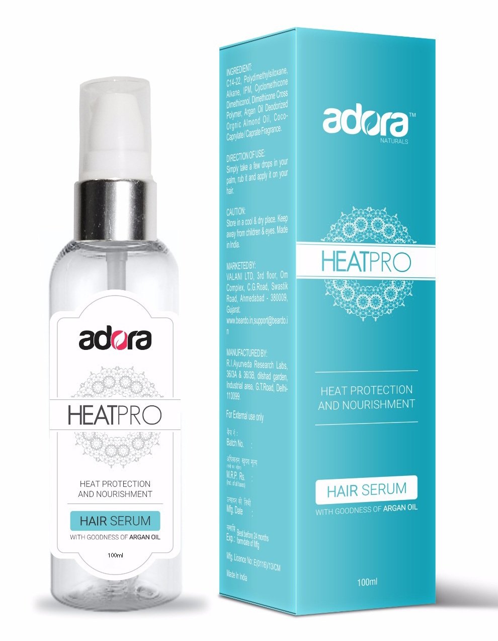 Buy ADORA HEATPRO Heat Protection Hair Serum 100ml Online at Low Prices in India Amazon.in