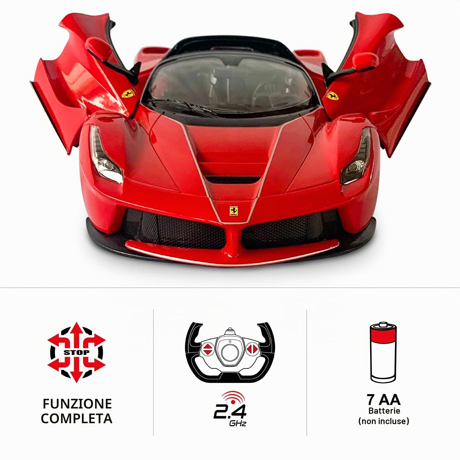 Mondo Motors, FERRARI LAFERRARI APERTA, Modello in Scala 1: 14, fino a 10 km/h di Velocità, Auto Giocattolo per Bambini 63447
