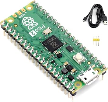 waveshare Colorful Pre-soldered Raspberry Pi Pico 2 Microcontroller Mini Development Board with Header,Based on Official RP2350 Chip,Dual-core & Dual-Architecture Design