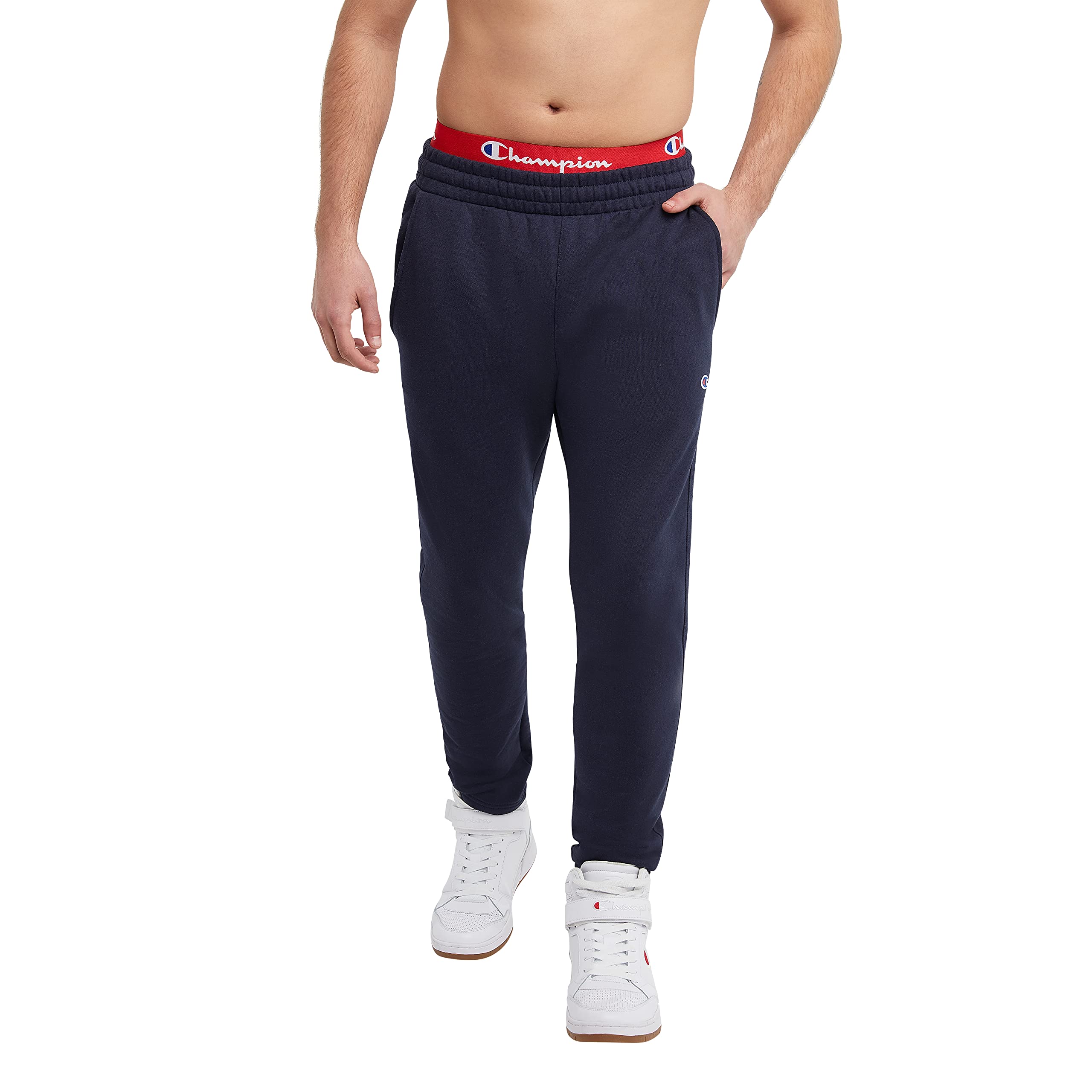 Men's Champion Men's Poweblend Slim Pant, Left Leg C