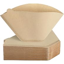 100 Count Cone Coffee Filters #2, Clinuse Unbleached Size 02 Coffee Filter 2-6 Cup, Disposable Natural Paper Filters, 02 Cone Filters for Pour Over and Drip Coffee Maker