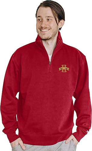 Miniatura 54 de Blue 84 Sudadera con cremallera de un cuarto para hombre de la NCAA Gris