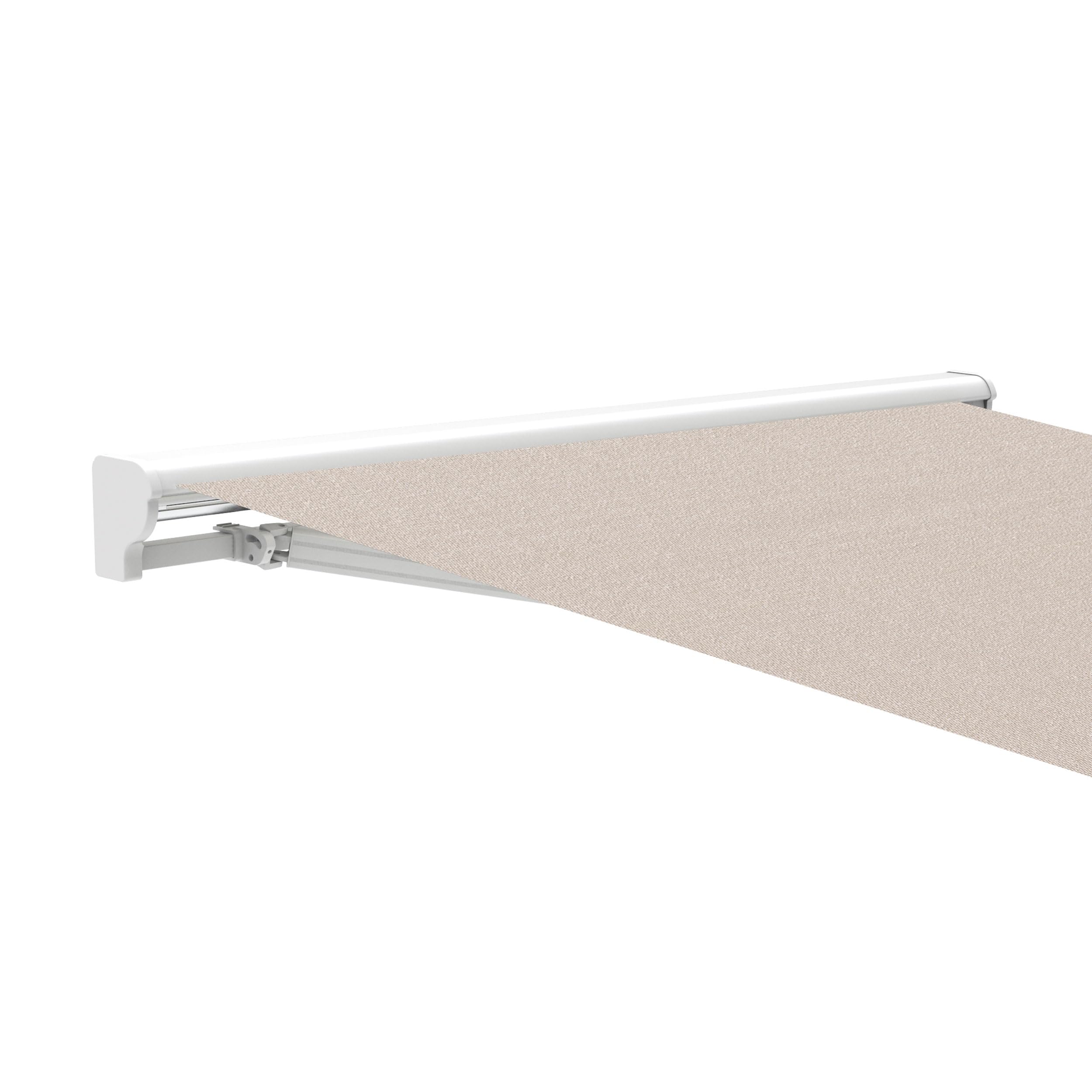 Wasabi Toldo Retráctil Exterior 400x250cm Arena Poliéster – Estructura Semicofre de Aluminio – Lona Protección Solar – Manivela Incluida – Manual Enrollable Terraza Jardín Balcón