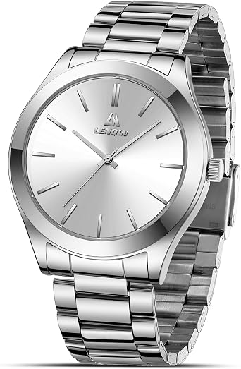 Mens Watches Stainless Steel Waterproof Analog Quartz Dress Wrist Watch