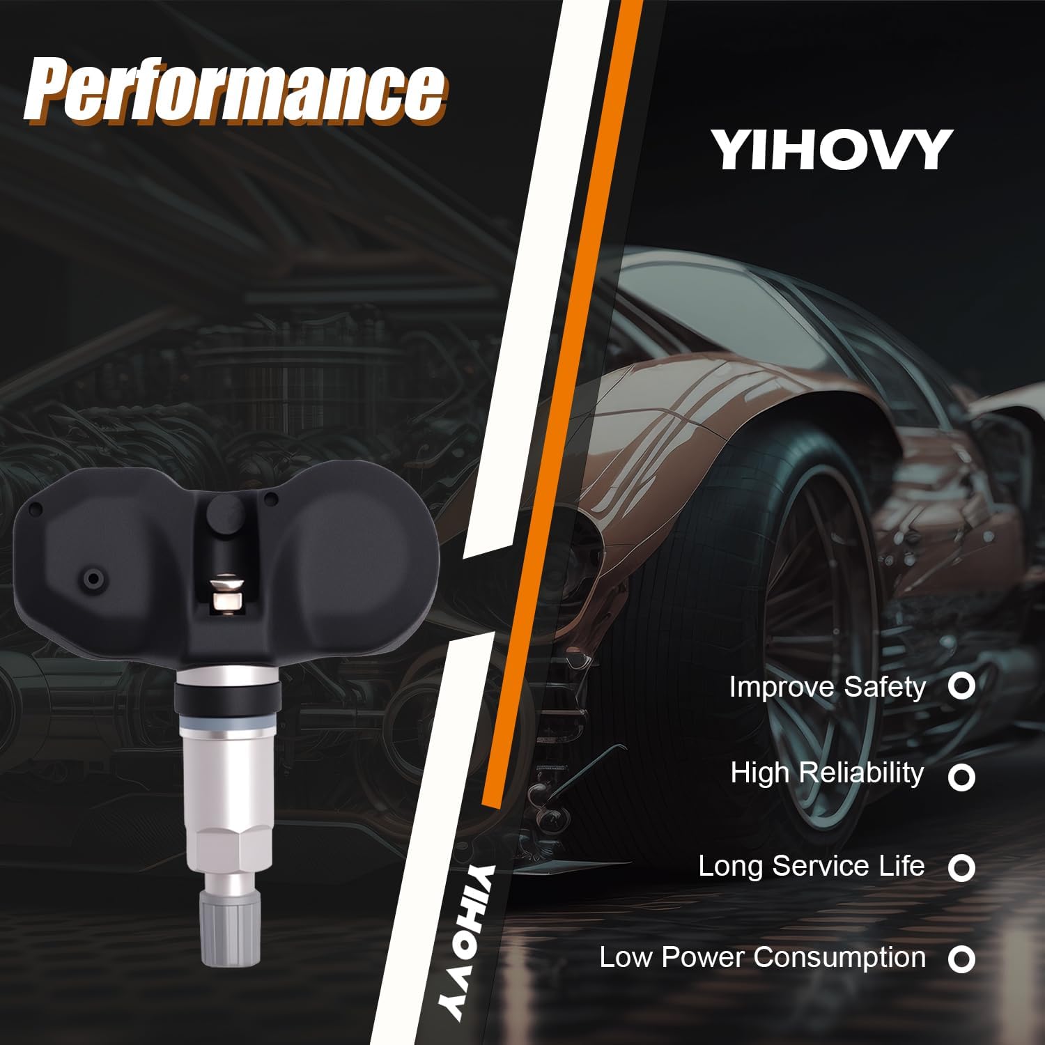 Pre-Programmed TPMS Sensor Tire Pressure Monitoring Sensor 36106790054 fit for BMW 128i 320i 325i 335i 520i 530i 535i 550i 640i 650i 740i 750i X1 X3 X5 X6 Z4, fit for Mini Cooper - 433MHz (4)