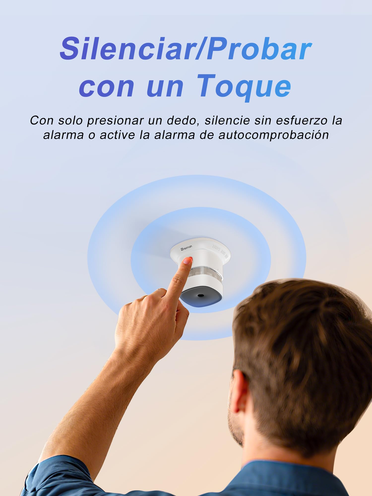 Heiman Detector de Humo Mini Fotoelectrico, Batería Reemplazable de 10 Años, Certificaciones CE/DBI/UKCA, Premio Reddot, Alarma de Incendios Independiente para Hogar - Compacto y Fiable (5 Unidad)