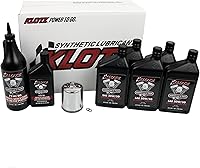 Vista 14 de Klotz Kit de cambio de aceite sintético 15W-60 de 5 cuartos de galón para motocicleta Indian PowerPlus