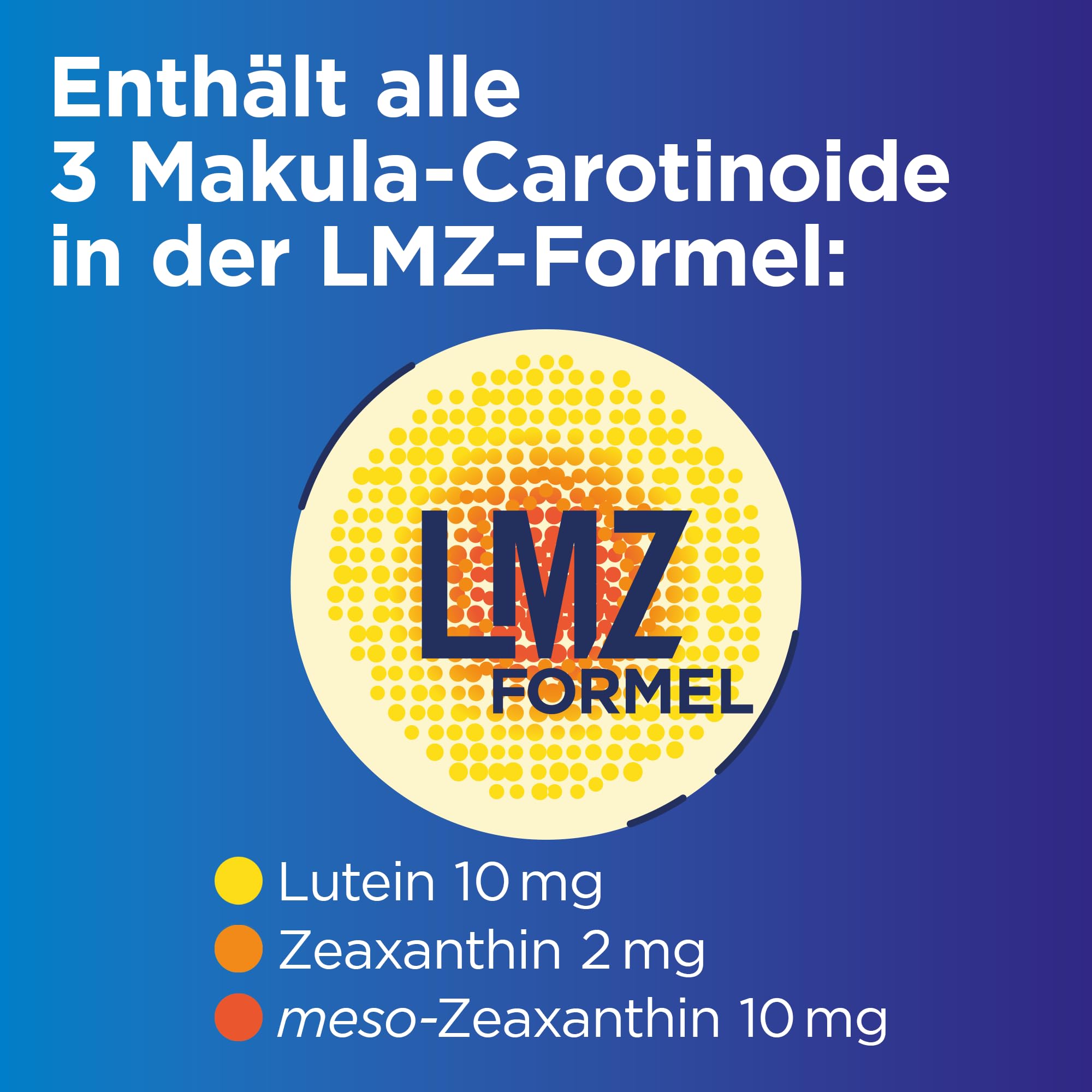 MacuShield® Original+ unterstützt den Erhalt der normalen Sehkraft mit Lutein, Zeaxanthin und meso-Zeaxanthin + Vitamin B2.* 90-Tage-Packung