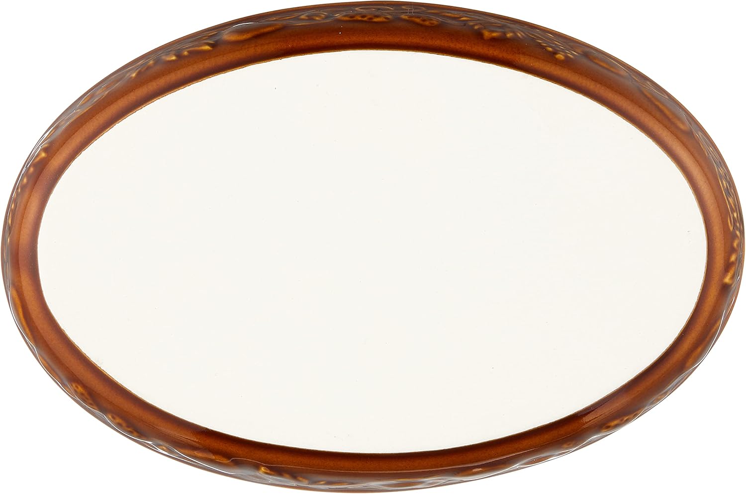 Banko Ware 13060 Oven Safe Relief Gratin Dish, Amé, Diameter Approx. 7.5 inches (19 cm), Tableware, Ceramic, Microwave Safe, Made in Japan