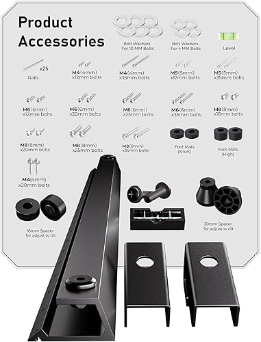 Miniatura 6 de Soporte de pared para TV sin pernos, soporte de TV sin taladros para TV de 22 a 55 pulgadas, soporte de TV sin tachuelas para paneles de yeso de