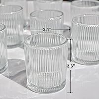 Vista 6 de VOHO 24 piezas Portavelas transparentes para centros de mesa de boda para mesas, portavelas votivos para velas y candelabros de té, portavelas