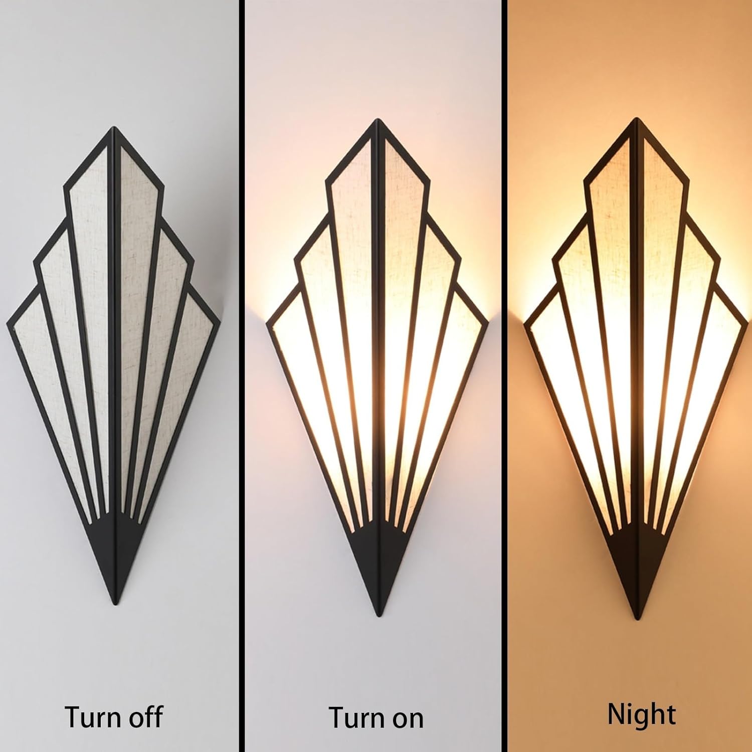 Modern Style Wall Light Set of Two,Battery Operated Wall sconces with Remote Control,Wireless Art Deco Lighting Fixture for Living Room,6 RGB Colors dimmable(with Bulbs+Remote Control+Charging Cable)