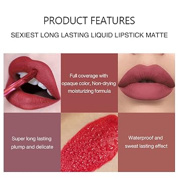 HANDAIYAN Matte Liquid Lipstick Makeup Set (A)
