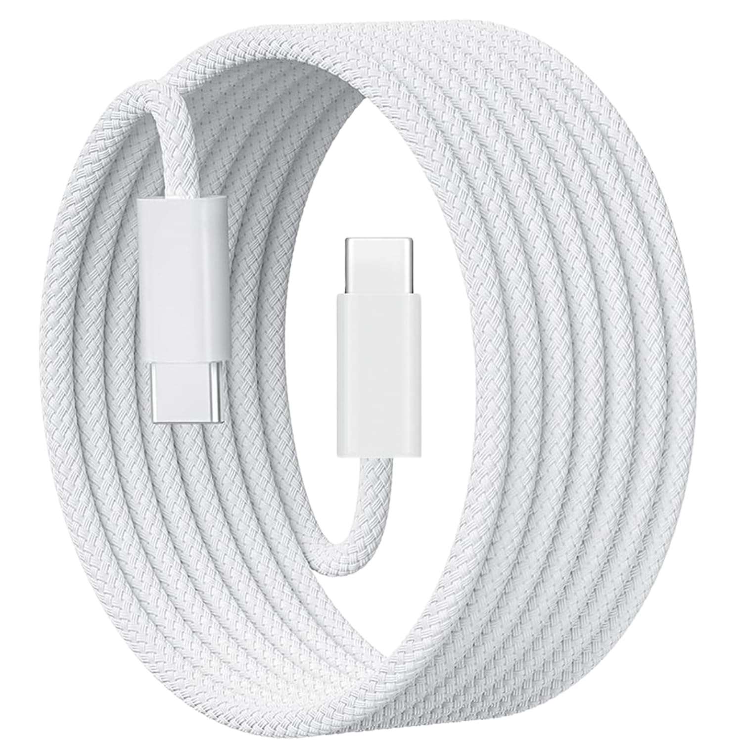 ZEPHYUSB C to USB C [1.5M] Long Charger Cable 60W STRONG Braided C to C Fast Charging Type C Data Lead Compatible with iPhone 16/15, iPad 10th Generation,iPad Pro 2024,MacBook, Samsung S24/S23/A15