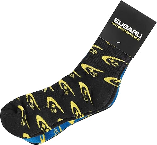 Subaru Calcetines originales con logotipo de Motorsports USA 2 unidades Impreza Forester Outback Ascent Brz Crosstrek Sti Wrx Legacy, Negro -