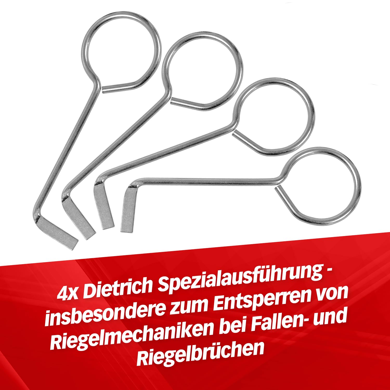 MULTIPICK Profi Dietrich Set - [8 Stück Made in Germany] Bunbartschlüssel Universal - Öffnet nahezu jede Tür - Bartschlüssel Dietrichset - Öffnungs Werkzeug Ditrichsett - Universal Schlüssel