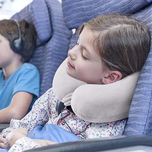 Miniatura 21 de H HOMEWINS Travel Pillow for Kids,Cute Animal Neck Pillow for Boys Girls,Soft Neck Head Chin Support Pillow,Travel Accessories for Airplane, Car