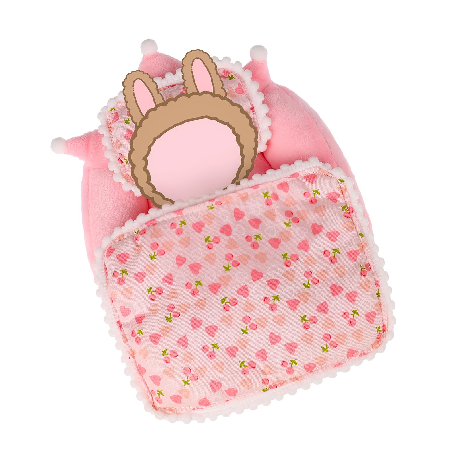 17cm La Boo Boo Doll Beds, La Boo Boo Furniture, Cherry Pattern Compatible with La Boo-Boo Dolls