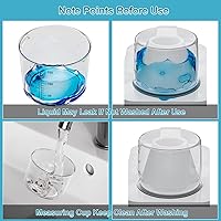 Vista 4 de Dispensador de Detergente para Ropa de 61 OZ, Paquete de 2 Dispensadores de Detergente Líquido, Dispensadores de Detergente de Plástico para Polvo