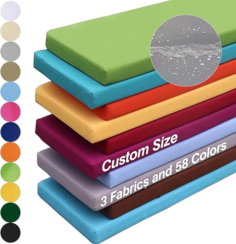 Miniatura 8 de RXASC Cojines de banco personalizados, espuma viscoelástica antideslizante para muebles de interior, cojines de muebles de patio, cojín de asiento
