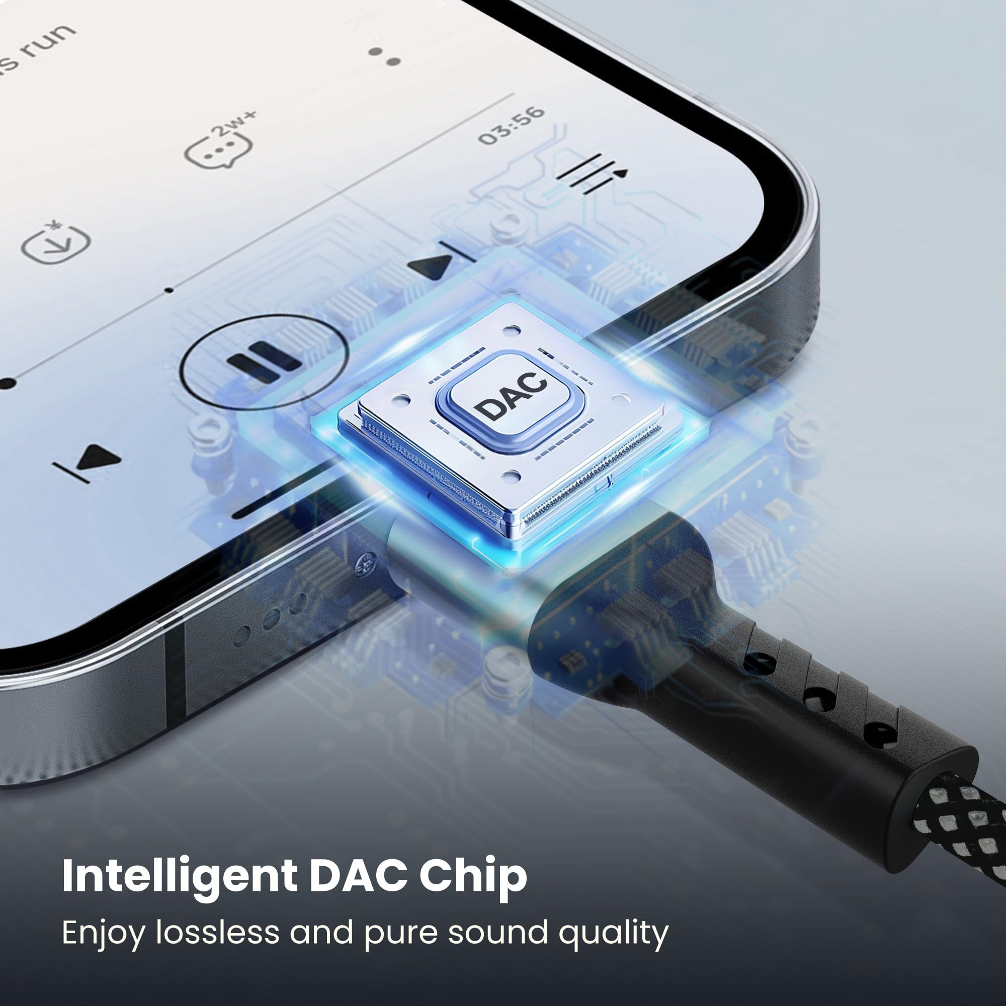 YISH Kabel Aux USB C 1M: kabel USB C na 3,5 mm Aux Jack, kabel typu C na 3,5 mm Audio Nylon z chipem DAC kompatybilny z iPhone 17 Pro/16 Pro Max, Samsung Galaxy S25/S24/S23, Ultra Audio, do samochodów