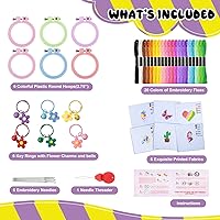 Vista 2 de Chuangdi 6 Sets Cross Stitch Kits for Beginners Embroidery Kit Cross Stitch for Beginner Embroidery Stitches Practice Needlepoint for Starters