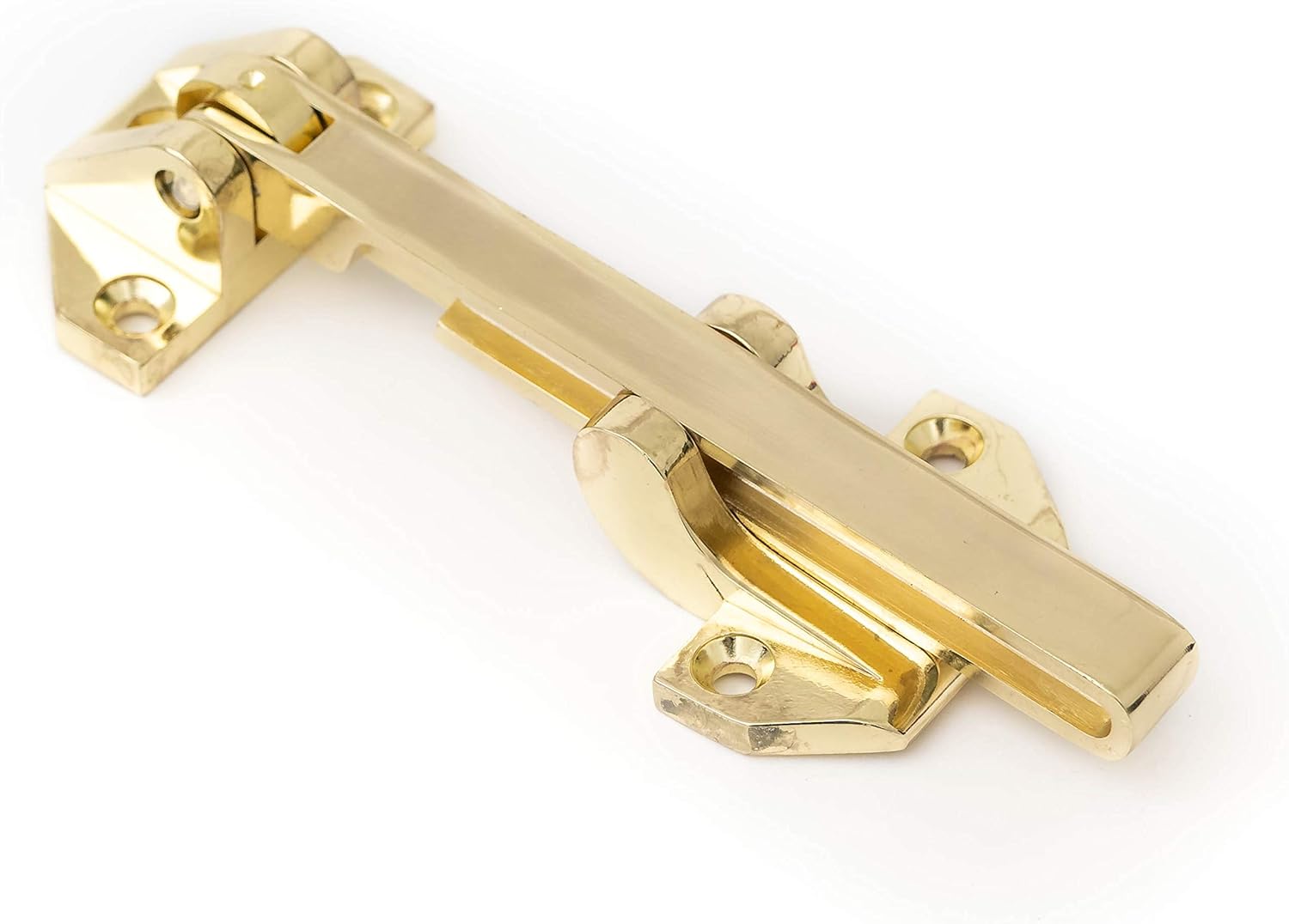 Defiant Door Security Guard Swing Bar Flip Lock,Safety for your Toddlers and Pets as a Secondary Protection and Reinforcement Bolt,Heavy Duty Hotel Door Latch for your Home and Office,Gold image 9 of 9 B08TC9N74X