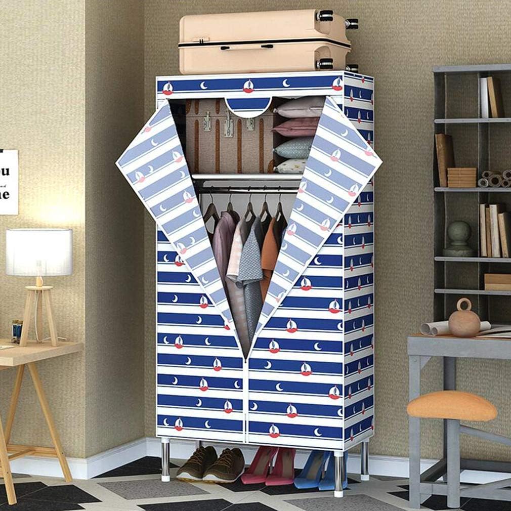 Cloth Wardrobe Clothes Closet, Portable Closet Wardrobe Storage Closet Standing Closet Fabric Cabinet Portable Wardrobe,B_66X45X168CM