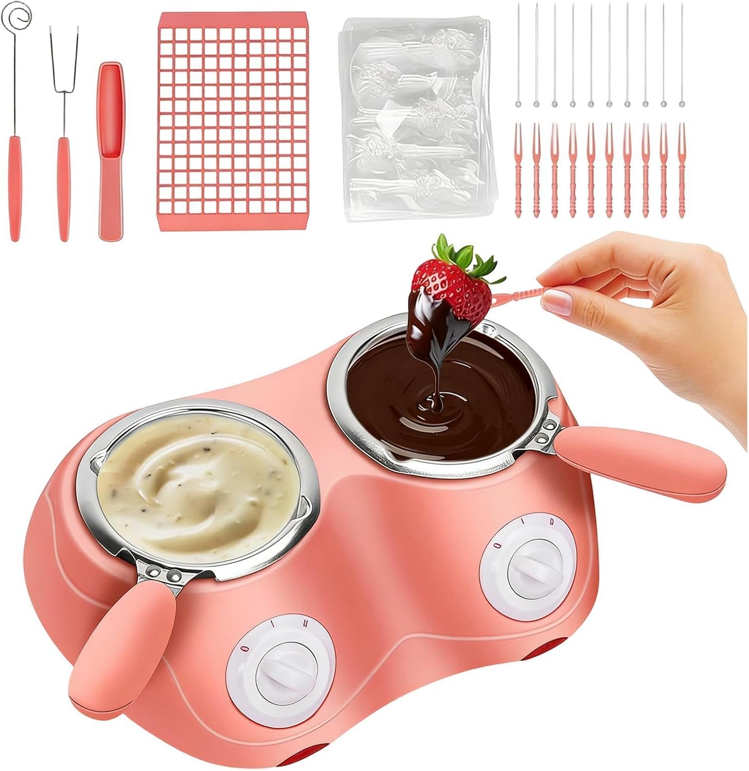 Chocolate Melter | Electric Melter with 2 Gear Temperature Control | Melting Chocolate Pot,for Home Parties Kitchen Dipping Cake Strawberry Wax Candle