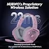 nubwo g06 dual wireless gaming headset with microphone for ps5 ps4 pc mobile: 2.4 ghz wireless + bluetooth - 100 hours - 50 mm driver - pink