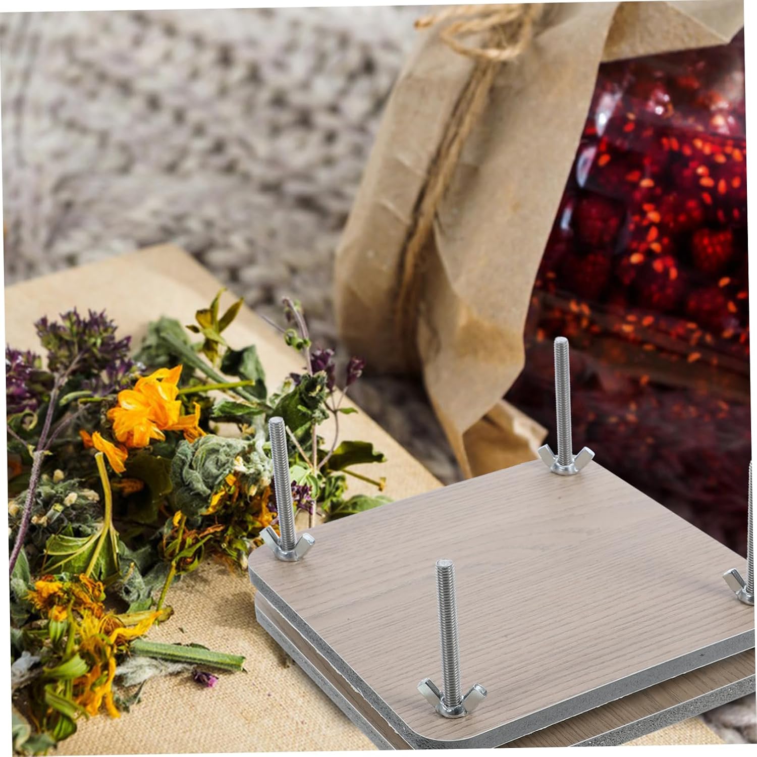 Uonlytech Wood Flower Press Kit for Leaves and Fruits DIY Projects