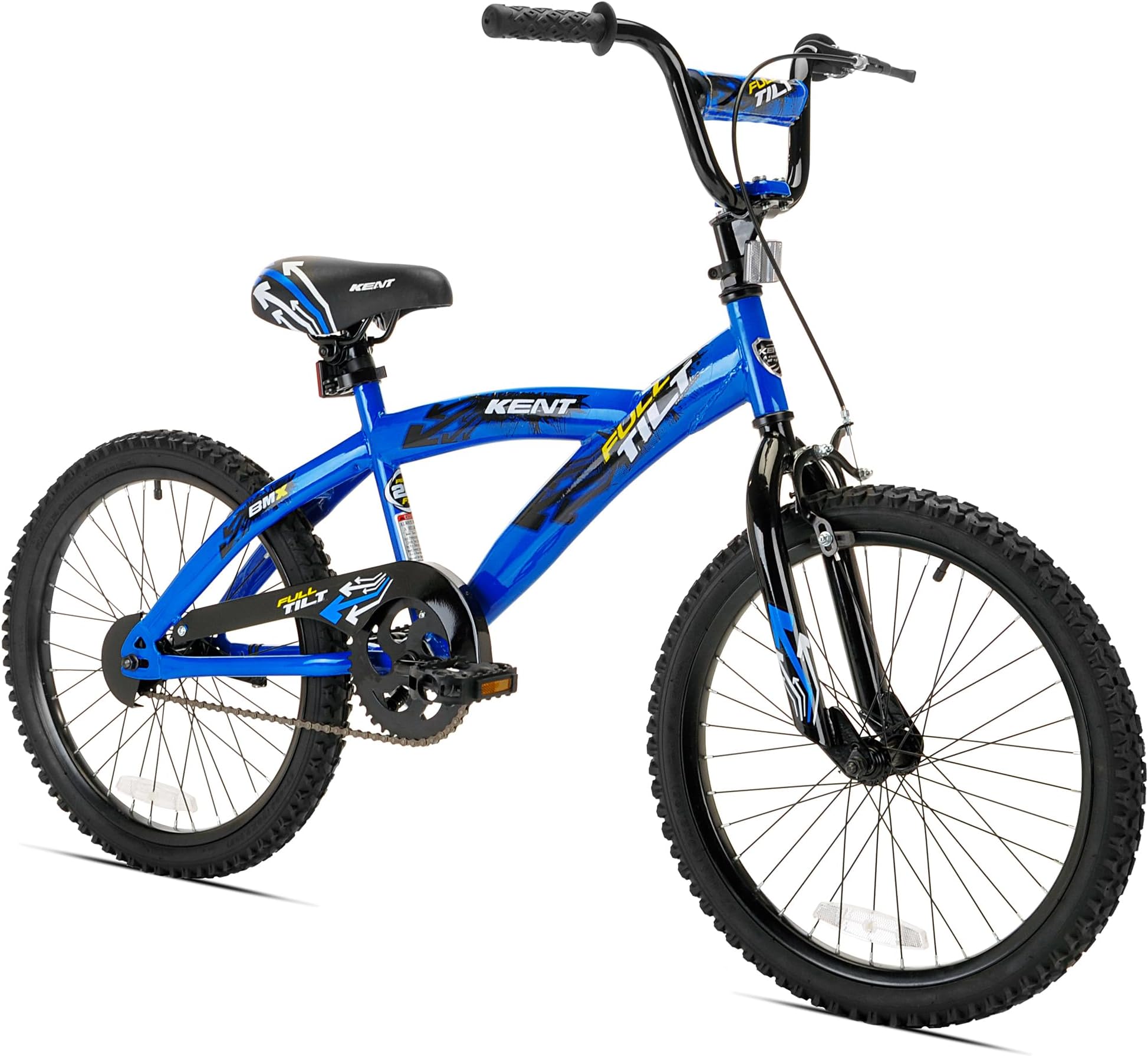 Kent International Full Tilt 20 Inch Kids Bike for Ages 7-13 - Bicycle for Kids with Adjustable Padded Seat Post and Handlebar, Front Hand Brakes, and Rear Coaster Brakes