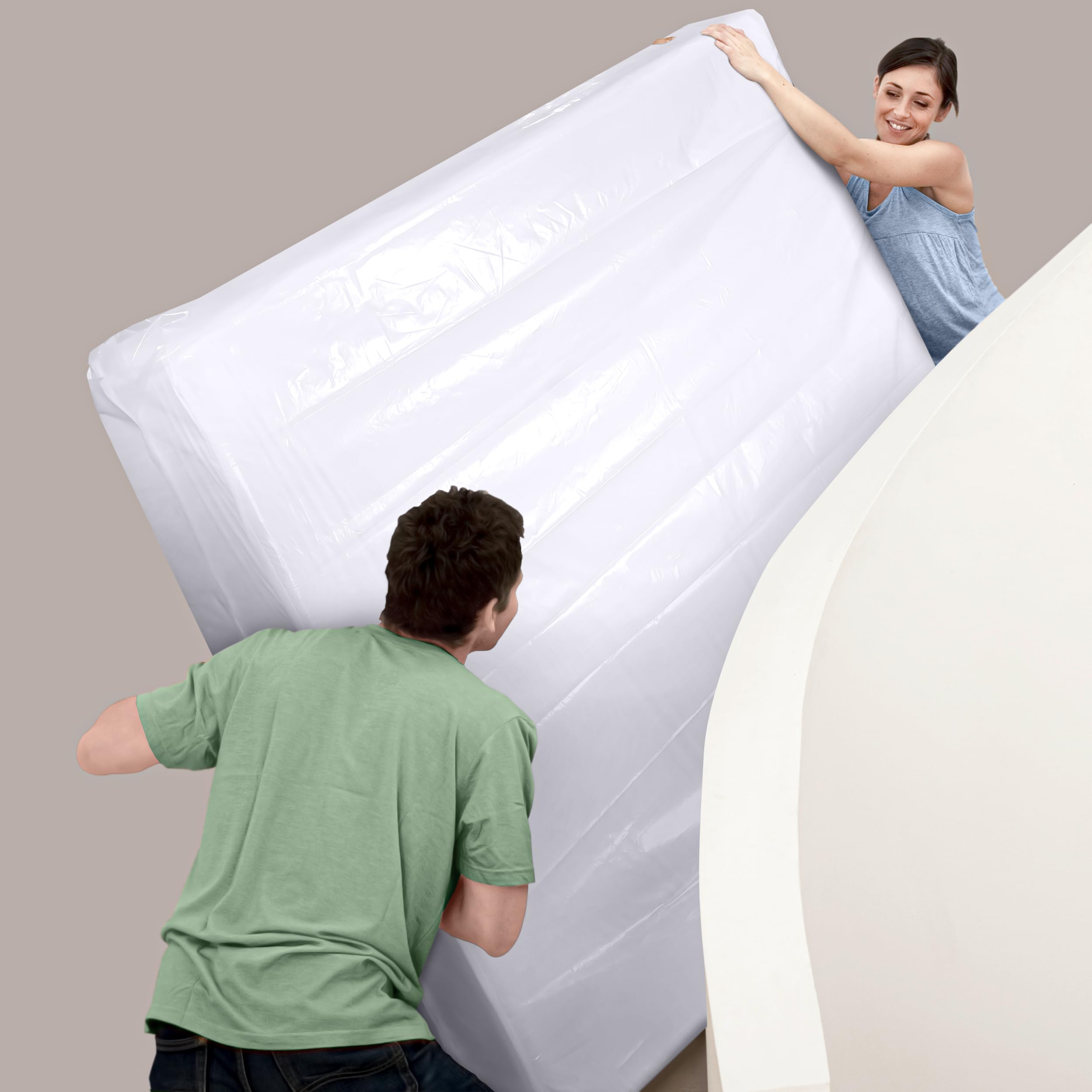 Utopia Home Lot de 2 sacs de matelas pour déménagement et rangement - King size - Housse de matelas en plastique de 4 mm d'épaisseur - Sac de rangement pour matelas