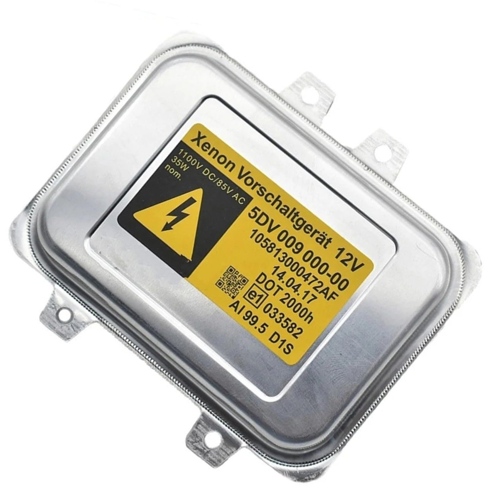 Unidad Control Balasto Faro D1S Xenon HID Balasto Lámpara De Luz De Coche Faro 5DV 009 000-00 00900001 1 376 950 6M21 12K072AA 6 224.J2 7701209425(Ballast-Yellow)