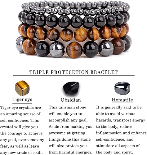 Miniatura 4 de 4 pulseras de cuentas para mujer, pulsera de piedras preciosas de cristal curativo natural, pulsera de alivio de ansiedad y estrés, hecha a mano,