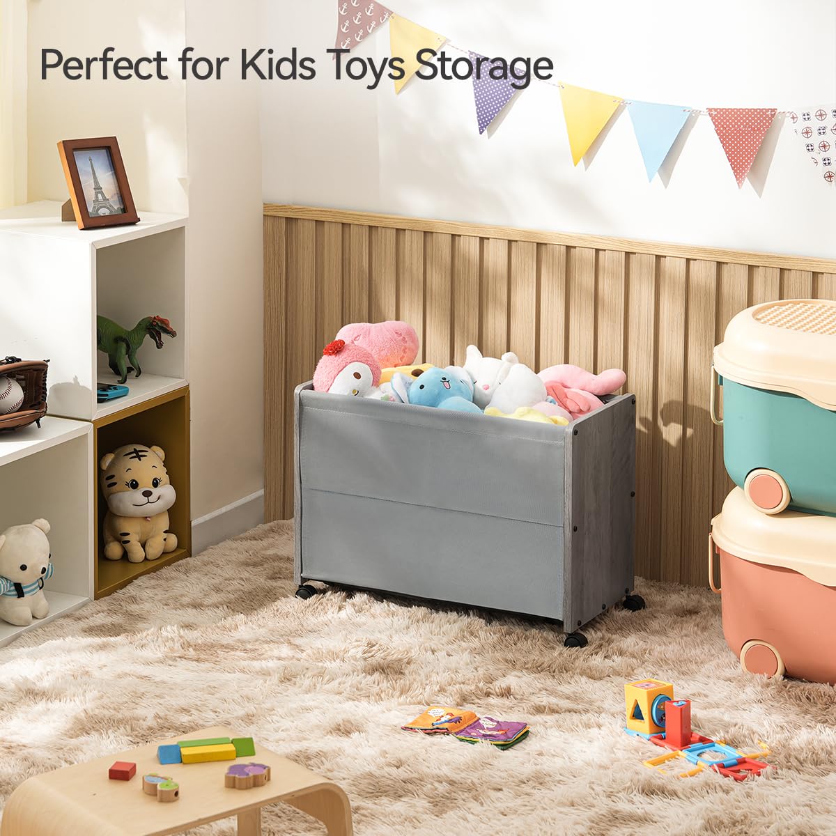 Toy Box, Toy Storage Organizer, Toy Box for Boys Girls, Kids Toy Storage Chest, Patented Design
