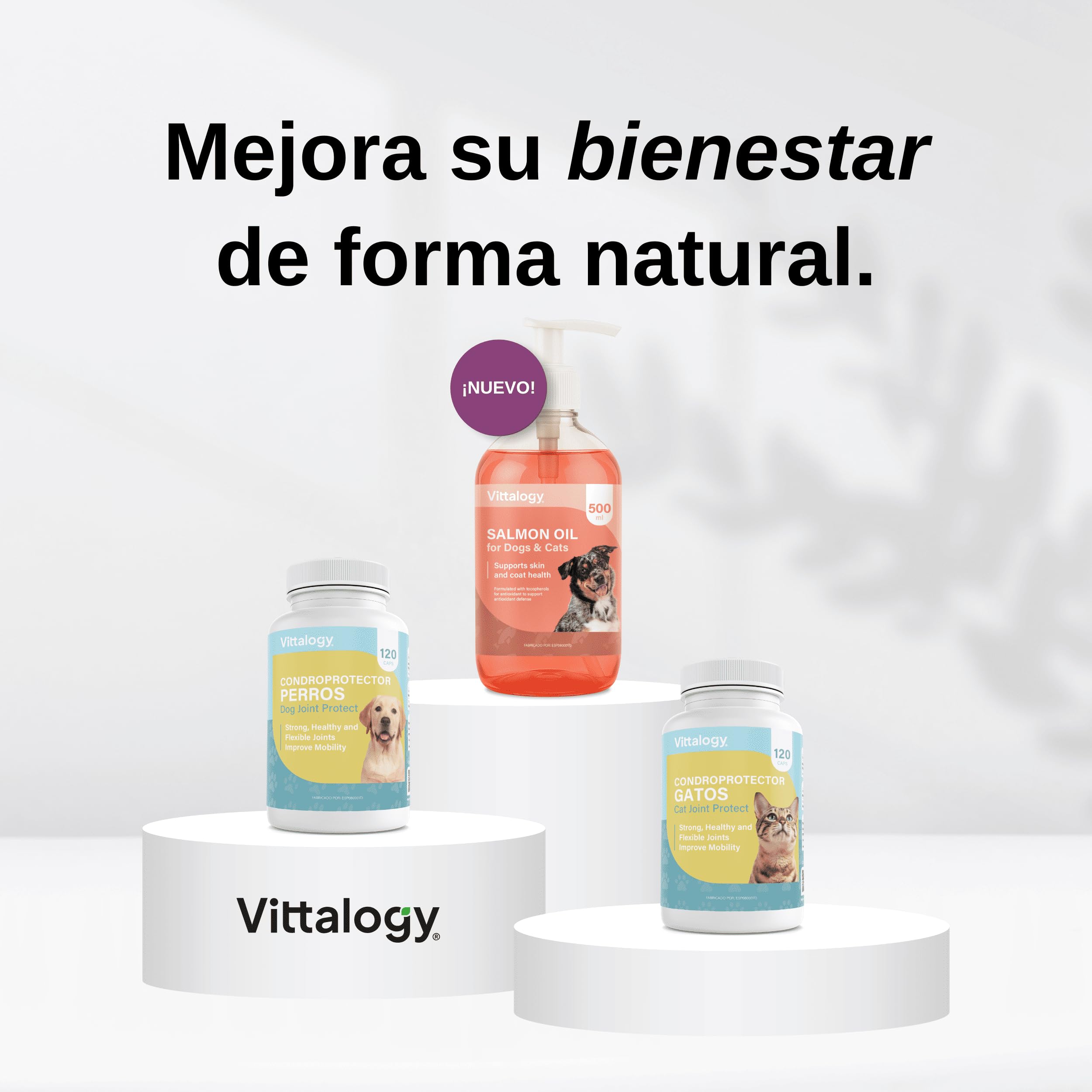 Condroprotector para Gatos. Antiinflamatorio Natural con Colágeno, Condroitina, Hialurónico y Cúrcuma. Complemento Alimenticio para Caderas, Articulaciones y Cartílagos. (120 Cápsulas)
