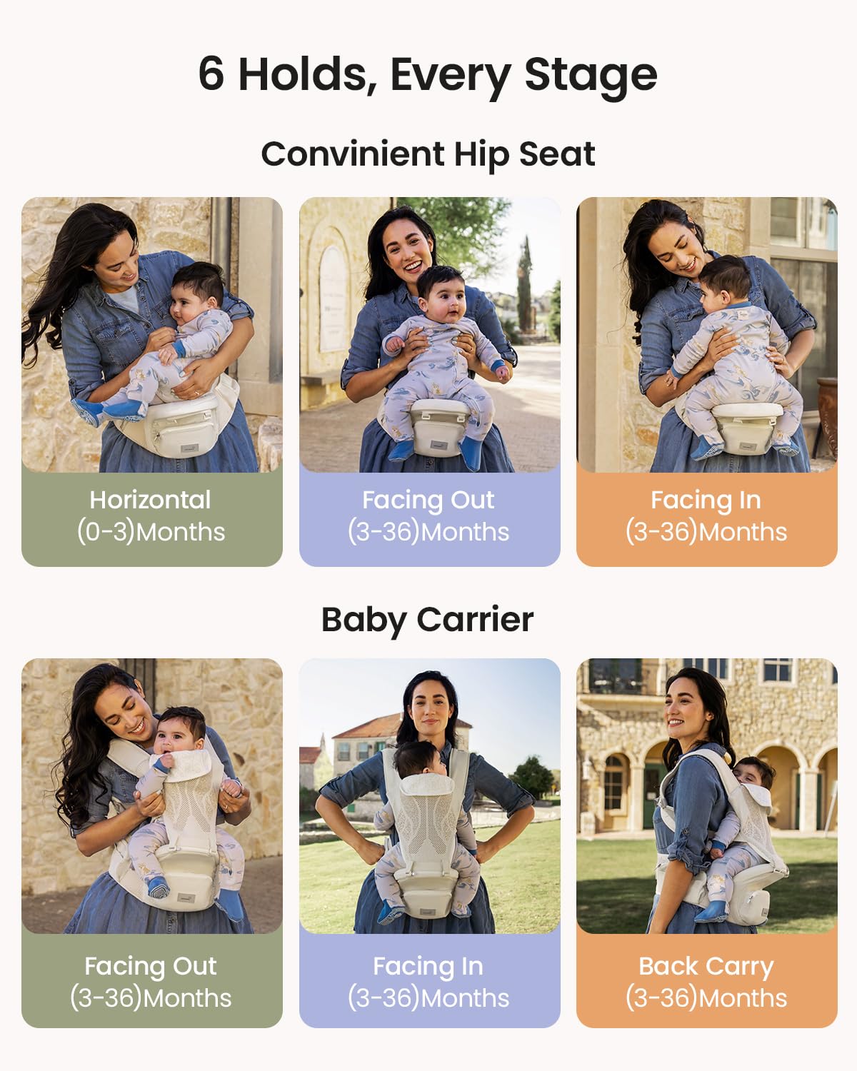 Grownsy Baby Carrier Newborn to Toddler