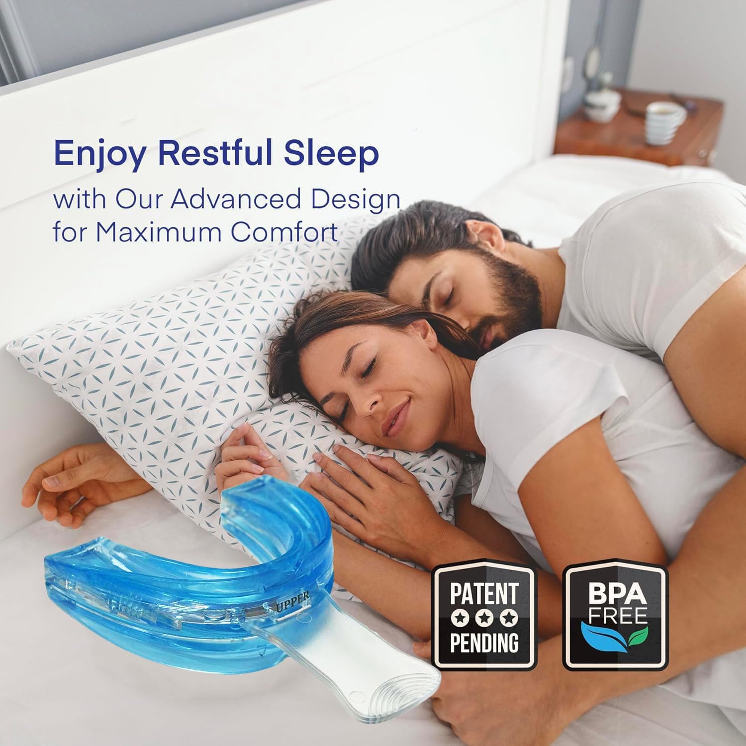 Anti Snore Mouthpiece – Overnight Anti-Grinding Mouthguards Adjustable Intraoral Device Designed to Help Reduce Snoring for Adults (18+) with Retainer Case (T-2)