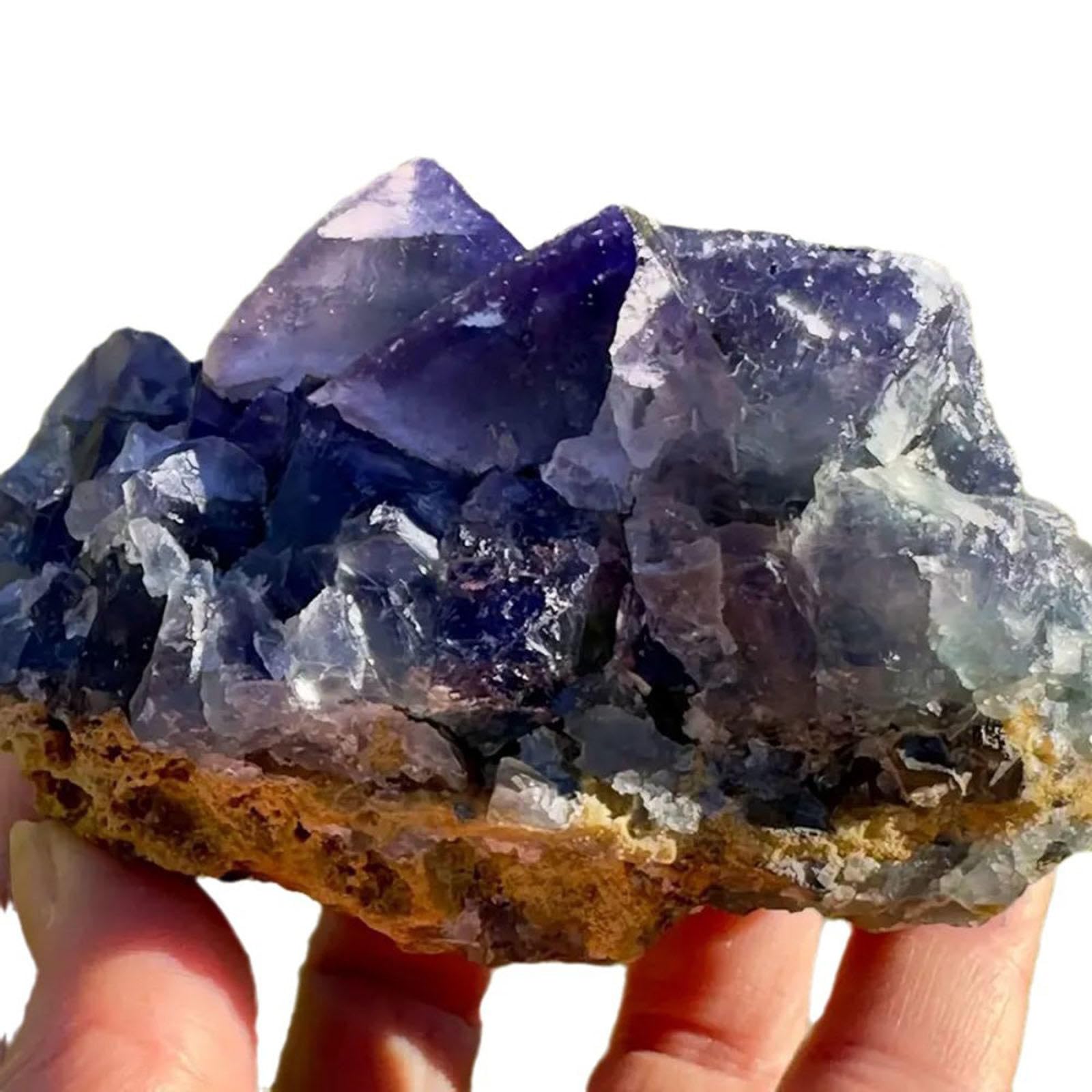 QWZTAEOZA Fluorite Rough Stones Crystal Gemstones for Tumbling Fountain DIY Raw Garden Home Decor,200-300g