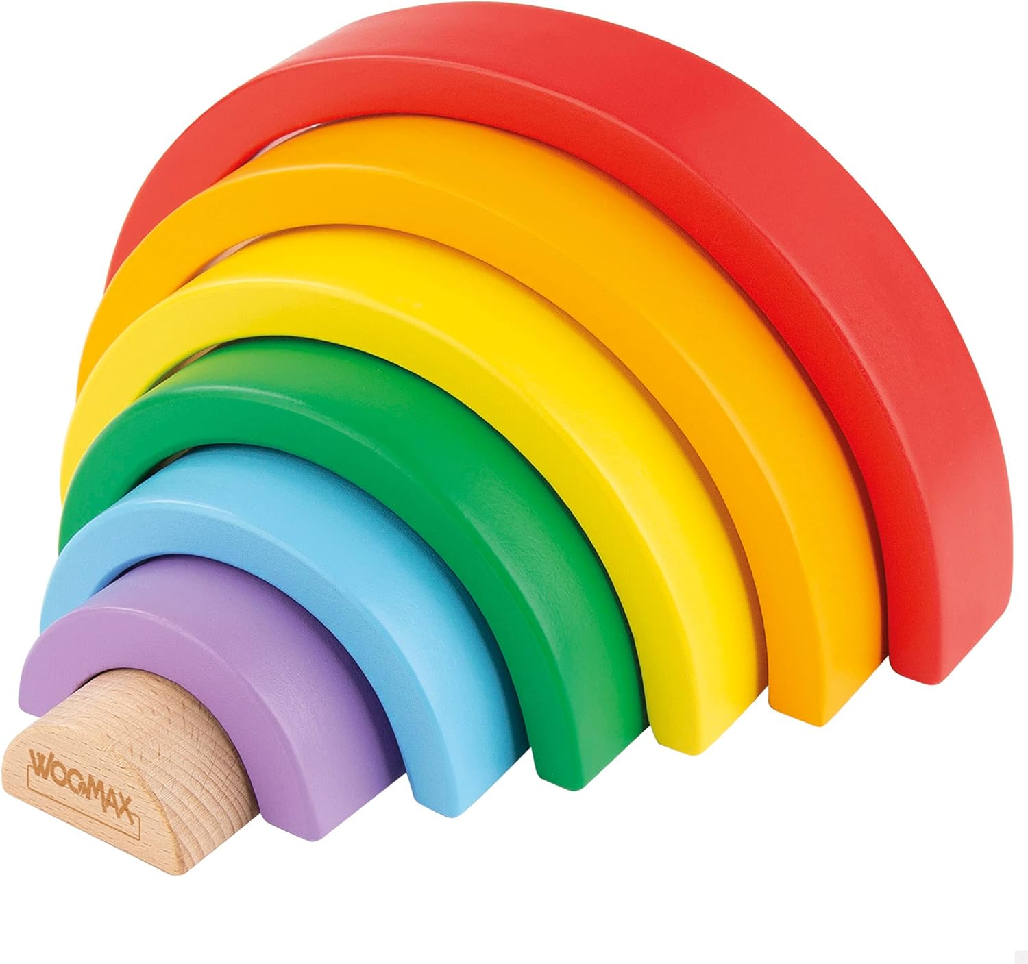 ColorBaby WOOMAX 49306 - Woomax-Arcoiris de Madera 26x5x13cm +18m