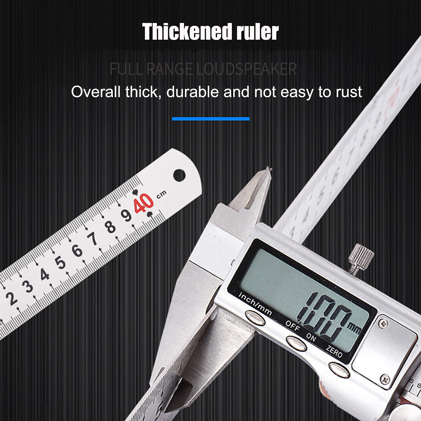 Righello In Acciaio Inox Spesso Con Blocco Di Arresto - 17 Cm, Strumento Di Precisione Per Falegnami, Artisti, Ingegneri