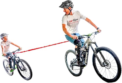 Vista 8 de The Original Bike Bungee Tow Rope MTB & Cycling Stretch Pull Strap for Riding Further with Your Friend, Child, Kids Compatible with Any Bicycle