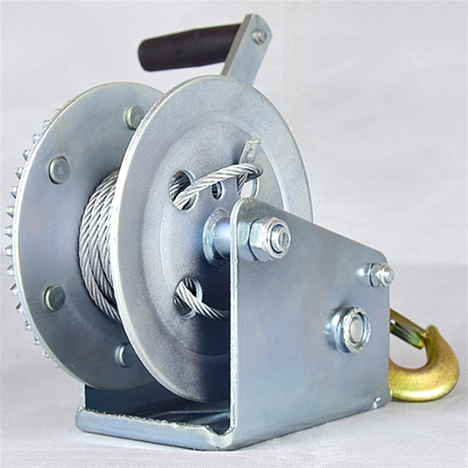 MYUYEE Chain Hoist, 2000Lbs-3000Lbsx8/15/30M Boat Truck Auto Self-Locking Hand Manual Galvanized Steel Winch Tool Lifting Sling (15M Wire Rope 1)