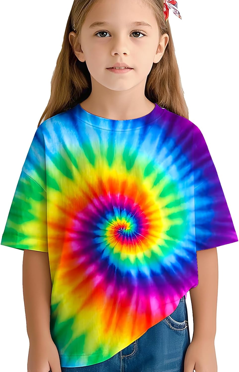 Kids Tie Dye Shirts for Boys Girls Outfit Clothes Children Hippies Short Sleeve Tees Tie-Dye T Shirt 6-16 Years - Image 5