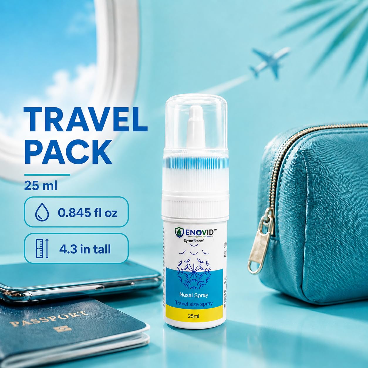 Enovid@ Daily Protection You Trust, Natural and Revolutionary Protection Nasal Spray - 0.845 fl oz, Great for Daily use Travel Size Spray, Chemical Free, Cruelty-Free - Pack of 1 — Amazon image 5